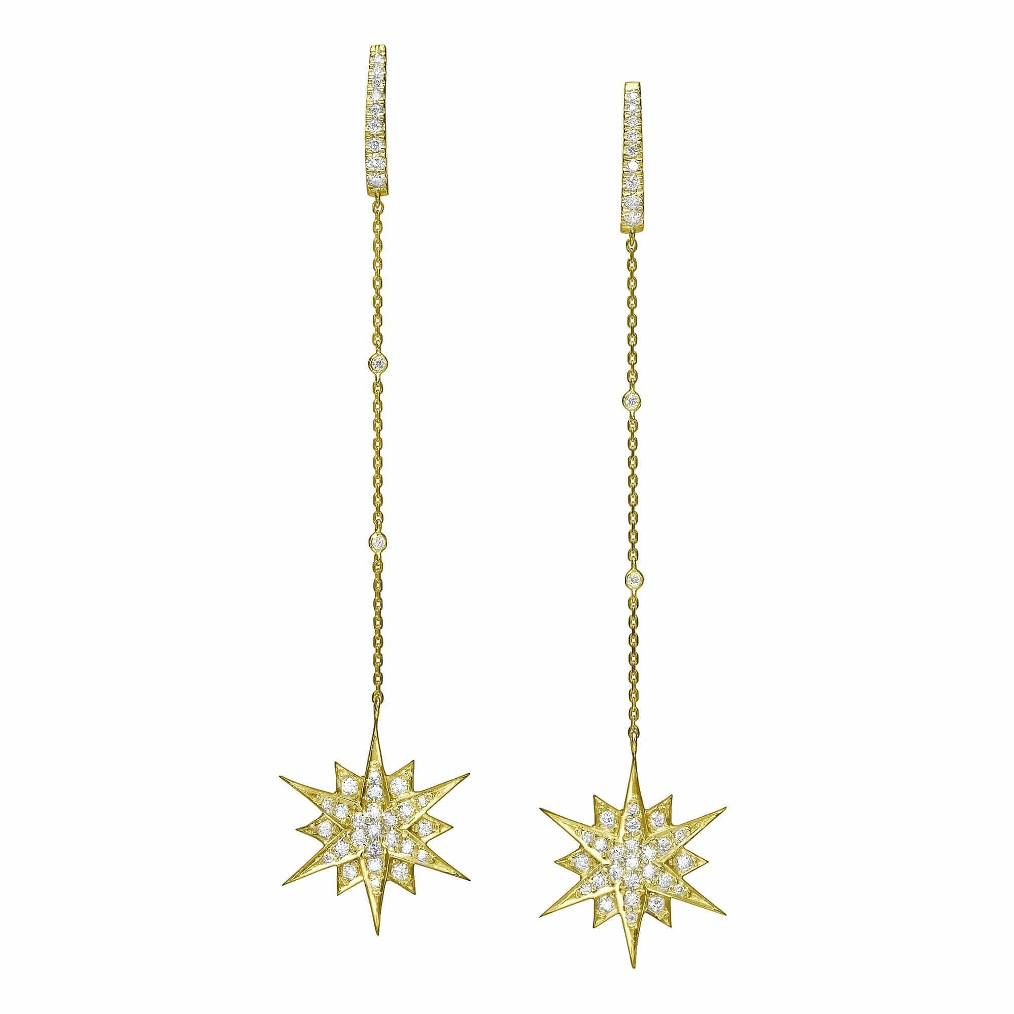 Galaxy Chain Natural Diamond Earrings - Image 3